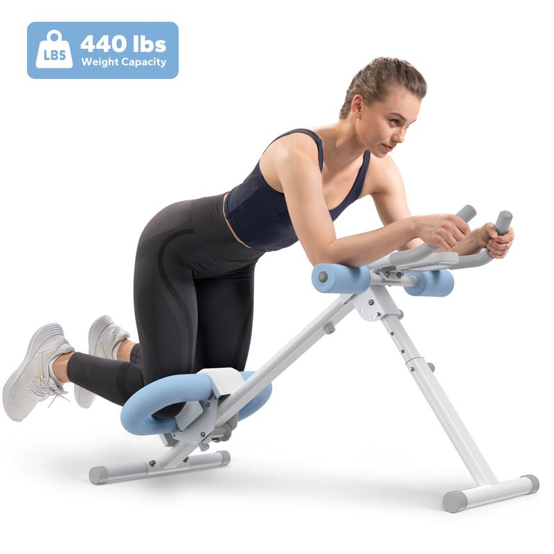 Adjustable Foldable Ab Trainer with LCD Monitor – Home Gym Workout for Women
