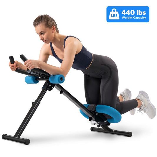 Adjustable Foldable Ab Trainer with LCD Monitor – Home Gym Workout for Women