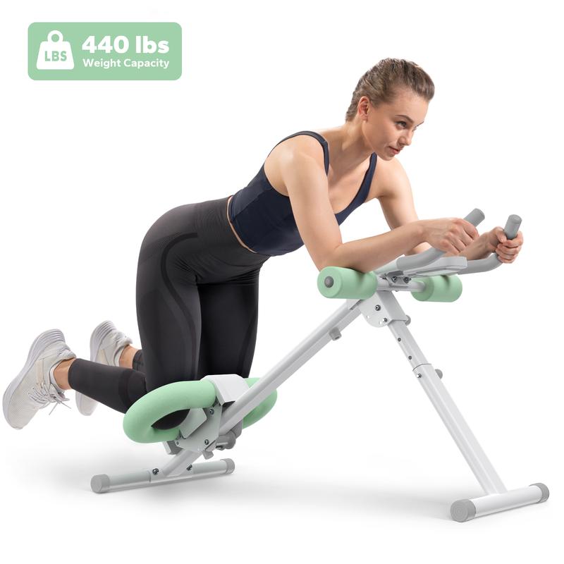 Adjustable Foldable Ab Trainer with LCD Monitor – Home Gym Workout for Women
